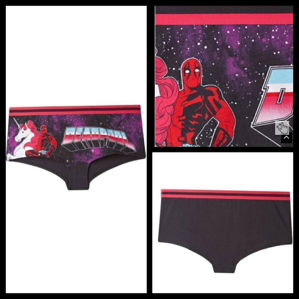 5X 28W Torrid Deadpool Boyshort Panty Unicorn Marvel Galaxy Cosplay Comic Cotton